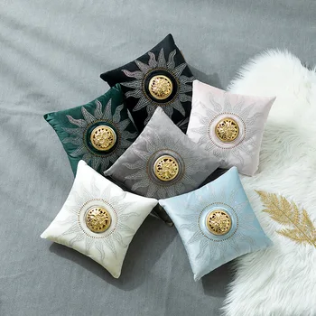 

RUBYLOVE Middle East Ceramic Incense Burner Pillow Square Color Rhinestones Flower Pattern Decorative Cushion Home Decor 30*30cm