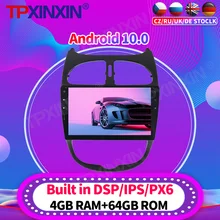 128GB Android 10 For Peugeot 206 2000 - 2016 Car Radio Multimedia Video Recoder Player Navigation GPS Accessories Auto 2din dvd