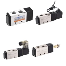 Uxcell 1/2pcs пневматический Соленоидный клапан с воздушным управлением 5Way 2 Позиции 1/" PT внутренний одиночный пилотируемый действующий Тип