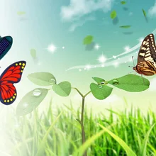 Солнечная энергия бабочка с крыльями сад патио путь цветочный горшок Летающий танец Декор