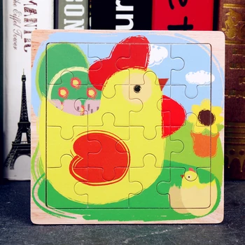 

Toys Wood Puzzle Common Animal Jigsaw Puzzles Cartoon Cutely Traffice Cognitive Puzzle Education Developmental Toy for Children