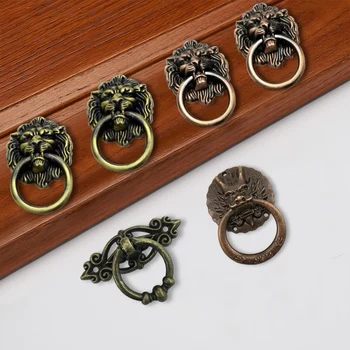 

Retro Zinc Alloy Kitchen Drawer Cabinet Door Handle Furniture Knobs Hardware Cupboard Antique Pull Handles Bronze Tone + Screw