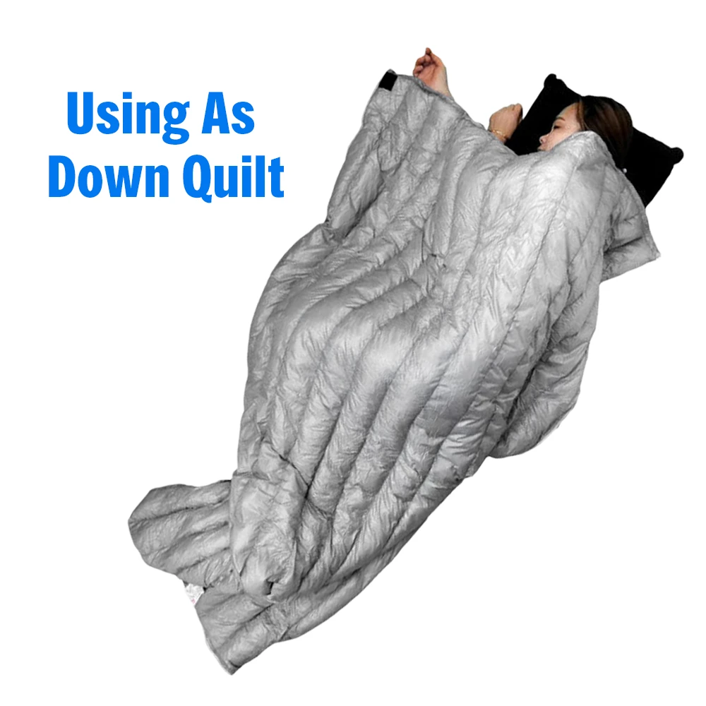 

Natural Down Sleeping Bag Envelope Sleeping Bag Lightweight Portable Fluffy Sleeping Bag for Outdoor Camping Travelling