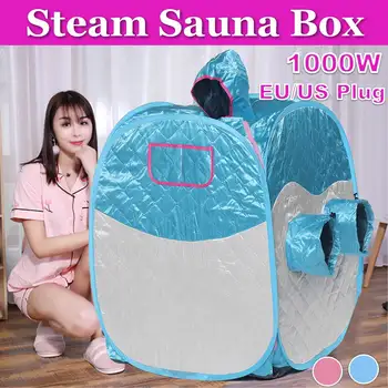 

2-Person Foldable Steam Sauna 1000W 2.6L Home Sauna Generator Slimming Household Sauna Box Ease Insomnia With Remote Control
