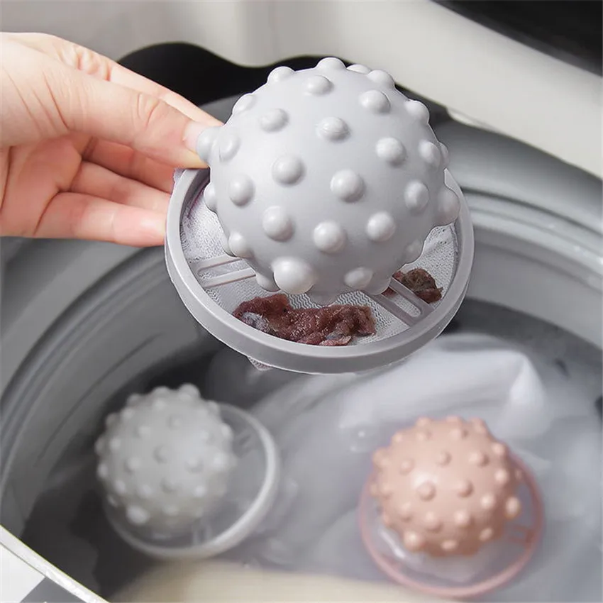 1PC Washing Machine Filter Mesh Bag Clothing Fur Hair Removal Cleaning Laundry Balls Home Floating Washing Net Pocket Filters 3