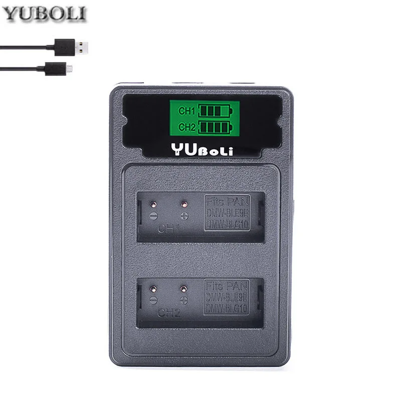 DMW-BLG10 DMW BLG10E BLE9E BLG10 Аккумулятор для камеры+ двойное зарядное устройство для Panasonic Lumix DMC GF6 GX7 GF3 GF5 DMW BLE9 BLG10 - Цвет: charger only