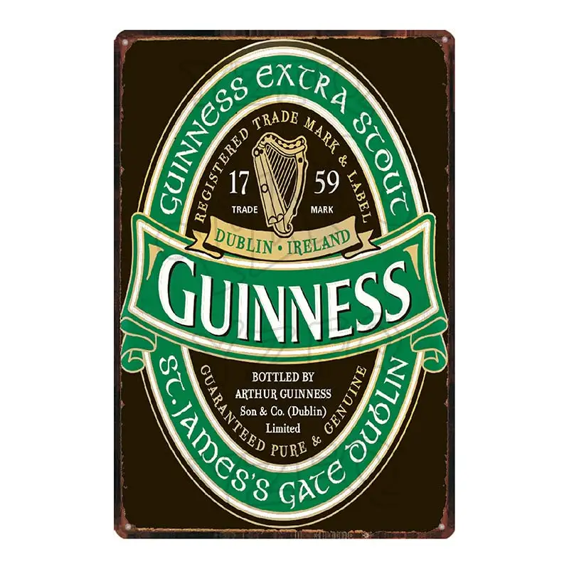 Доске Стиль Guinness из металла наклейки в ретро стиле Dad's BBQ доска Металл Винтаж стены бар дома современные кухни магазин Декор 30X20 см DU-6058A - Цвет: DU-6078