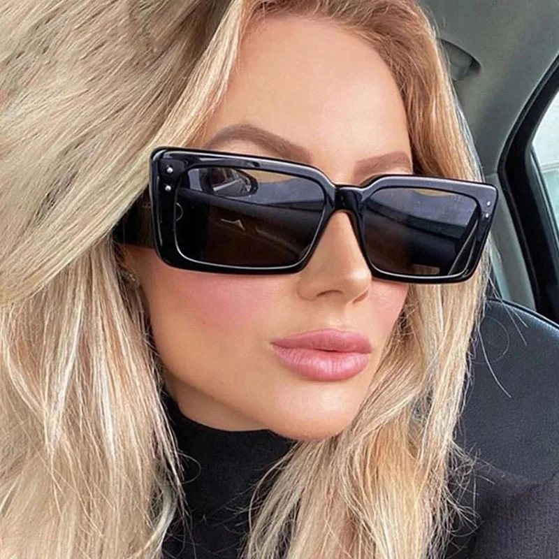 

2021Square Sun Glasses Luxury Brand Travel Small Rectangle Sunglasses Men Women Vintage Retro Oculos Lunette De Soleil Femme