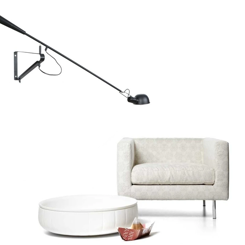 

Nordic Creative Living Room hotel Bedroom light Retro loft Wall Lamp adjustable lampada rail project lamp arts wall sconce