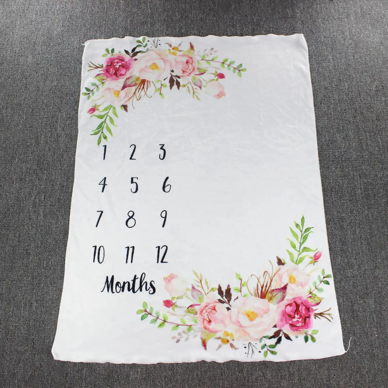 milestone baby blanket girl