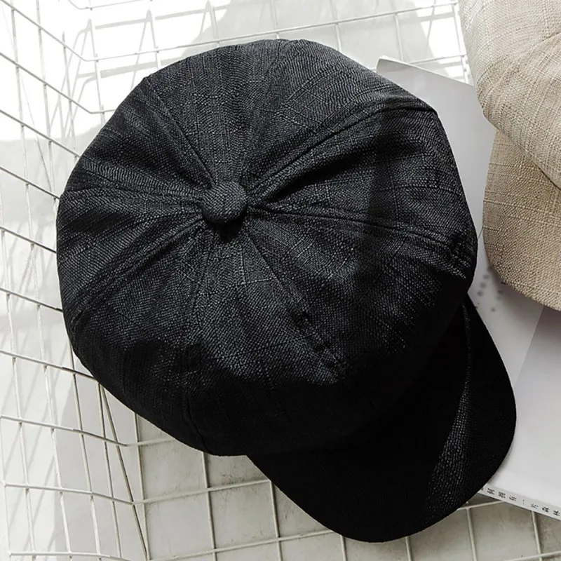 Хлопковый в британском стиле льняной теплый восьмиугольная Шляпа новая модная кепка газетчика для мужчин и женщин