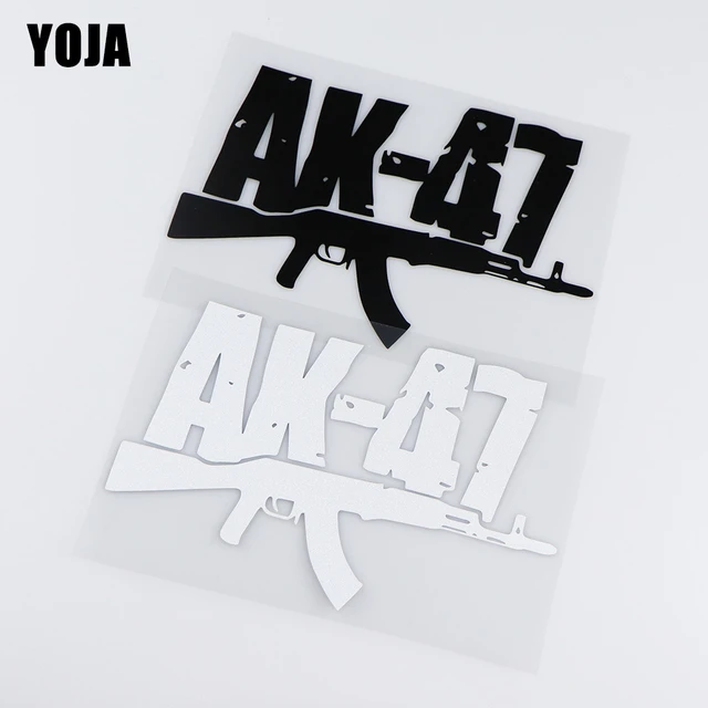 AK 47 funny car sticker vinyl decal silver/black car auto stickers for car  bumper window car decorations - AliExpress