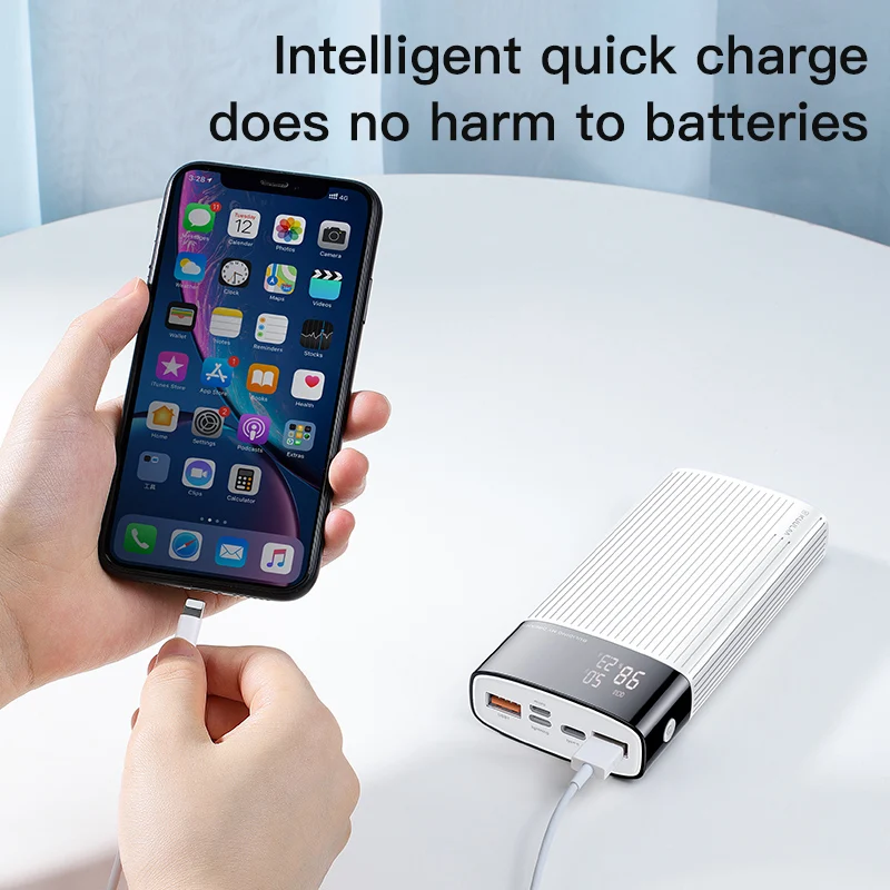 KUULAA 20000 мА/ч внешний аккумулятор для iPhone samsung huawei Тип C PD быстрая зарядка + 3 0 USB