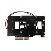 w 2 PCIe x4 to M.2 NGFF w/Cooling Fan for MZHPU128HCGM SM951 XP941 Adapter SSD Card (5)