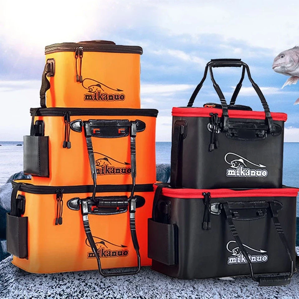 釣り用ポータブルプラスチックバケット 釣り用ポーチ 屋外用防水バケット Fishing Bags Aliexpress