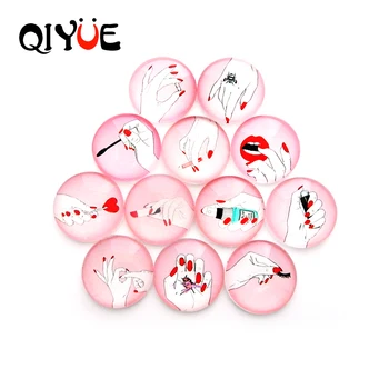 

QIYUE Kitchen Fridge Sticker Round Glass Finger Pattern Fridge Magnet Modern Home Decoration Souvenirs Customizable