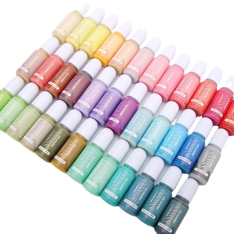 10ML 40 Color Resin Pigment Epoxy Resin Pigments Color Essence Liquid Art Ink Liquid Colorant Dye Jewelry Making DIY Mold