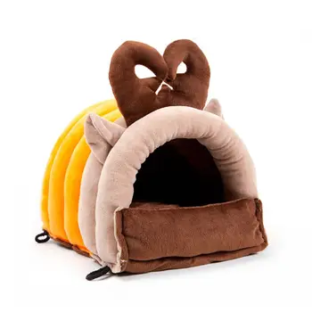 

Winter Guinea Pig Bed Kennel Soft Warm Plush Hide-Out Pet House Nest for Rabbit K4UA
