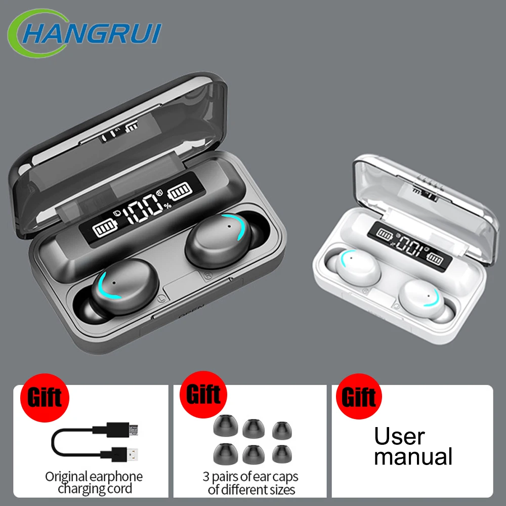 

TWS Bluetooth Earphones F9 9D HiFi Sound LED Power Display Wirelss Earbuds Sport IPX7 Waterproof Ture Wireless Earphone Headsets