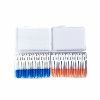 

80PCS Dental Dual Interdental Brush Tooth Flossing Head Teeth Hygiene Toothpick Tooth Pick Brush Tooth Cleaning Tool