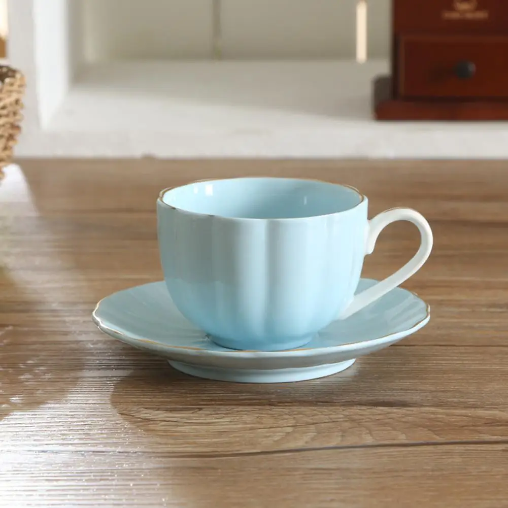 DishyKooker простой сплошной цвет посуда для напитков набор керамическая кофейная чашка+ блюдце набор