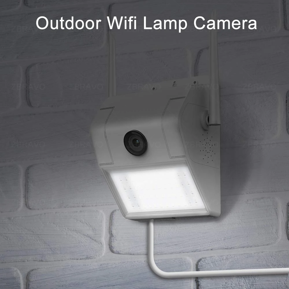 Baratos 1080P inalámbrica WiFi IP Cámara gran angular cámara de seguridad visión nocturna lámpara de pared de calle cámara exterior impermeable Audio