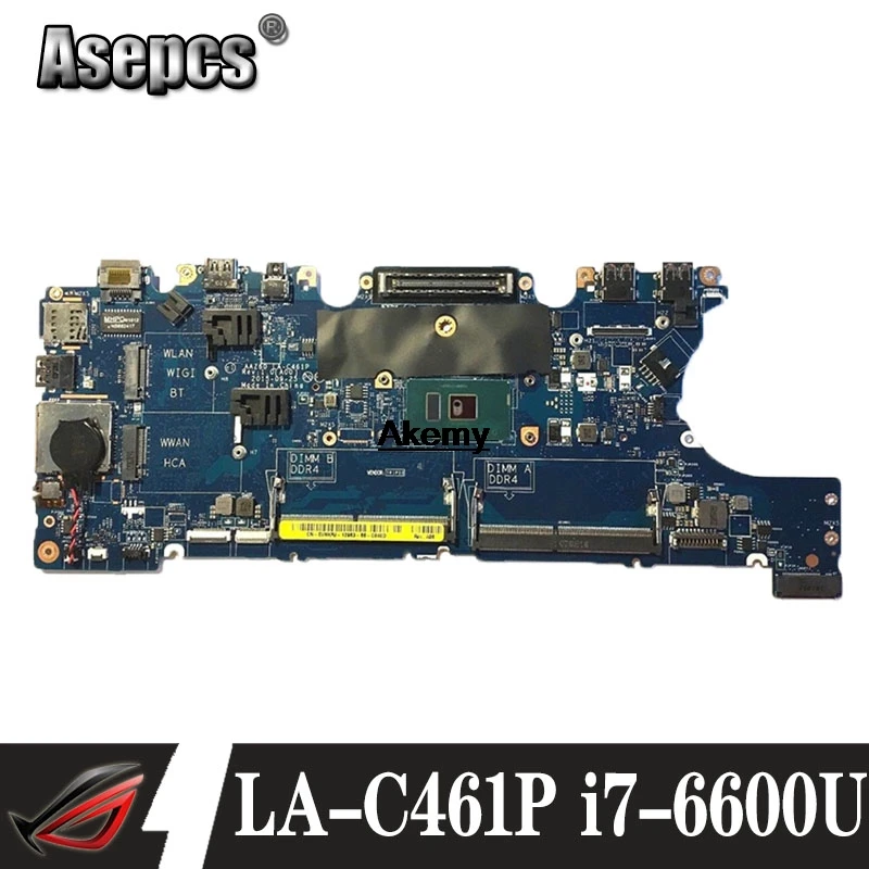 

For DELL Latitude 7470 E7470 Laptop Motherboard I7-6600U LA-C461P CN-0VNKRJ 0VNKRJ VNKRJ Tested 100% work