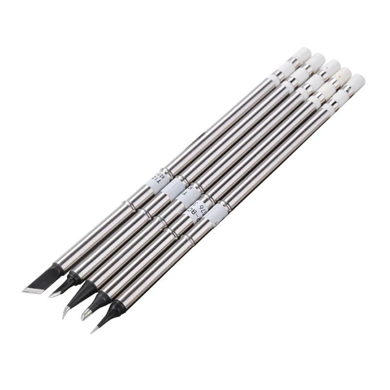 Наконечник паяльника T12- K/BC2/KU/ILS/JL02 ручка 5 шт./лот Черная Нержавеющая Сталь без