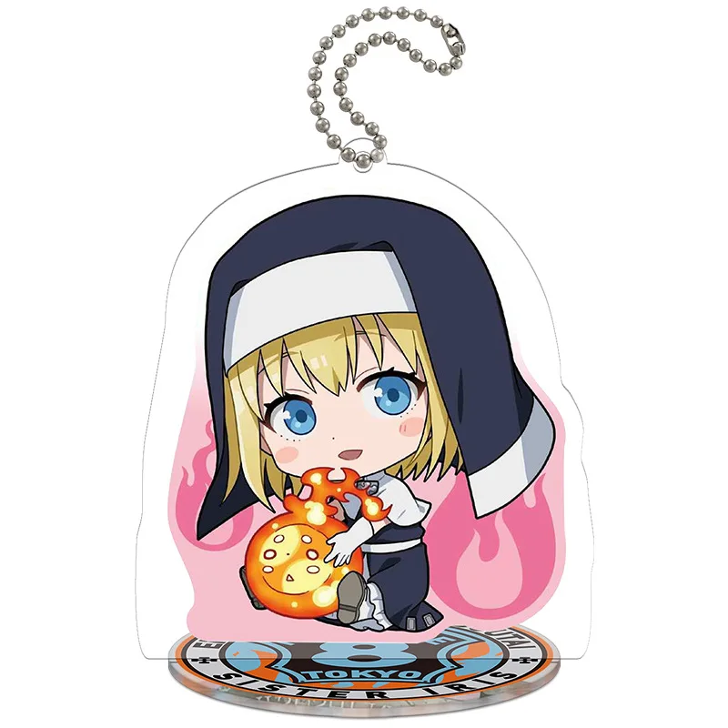 1 Pcs Kawaii Anime Fire Force Cosplay Keychains Figure Arthur Boyle Shinra  Kusakabe Acrylic Pendant Keyrings Toys Xmas Gifts