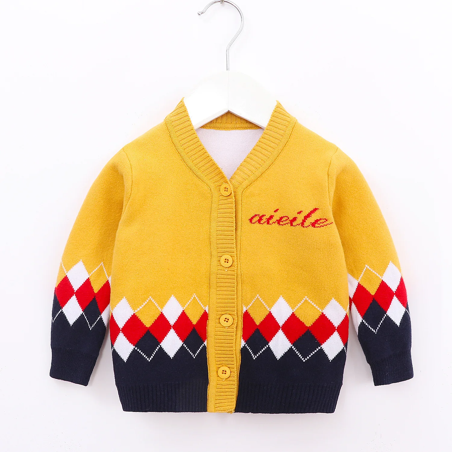 

Childrenswear 2019 Autumn And Winter New Style Men's Small CHILDREN'S Cotton Thread Long Sleeve Sweater Infants Cardigan Coat