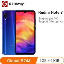 Смартфон Xiaomi Redmi Note 7 с глобальной прошивкой, 6 ГБ, 64 ГБ, Восьмиядерный процессор Snapdragon 660, 48 МП, двойная камера, 6,3 дюйма, полный экран, 4000 мАч