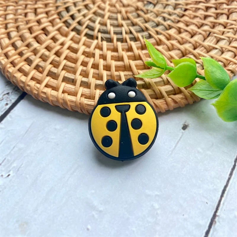 10pcs  Mini Ladybug Silicone Beads Baby Dummy Cartoon Pacifier Toy Accessories 6