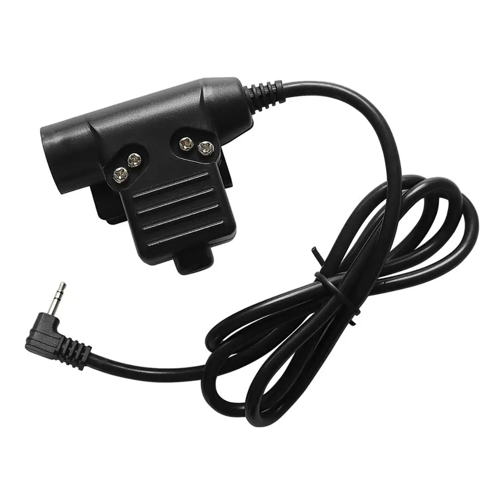 U94 PTT Tactical System Military Headset Adapter Plug Push to Talk for Kenwood Motorola 2 way 3