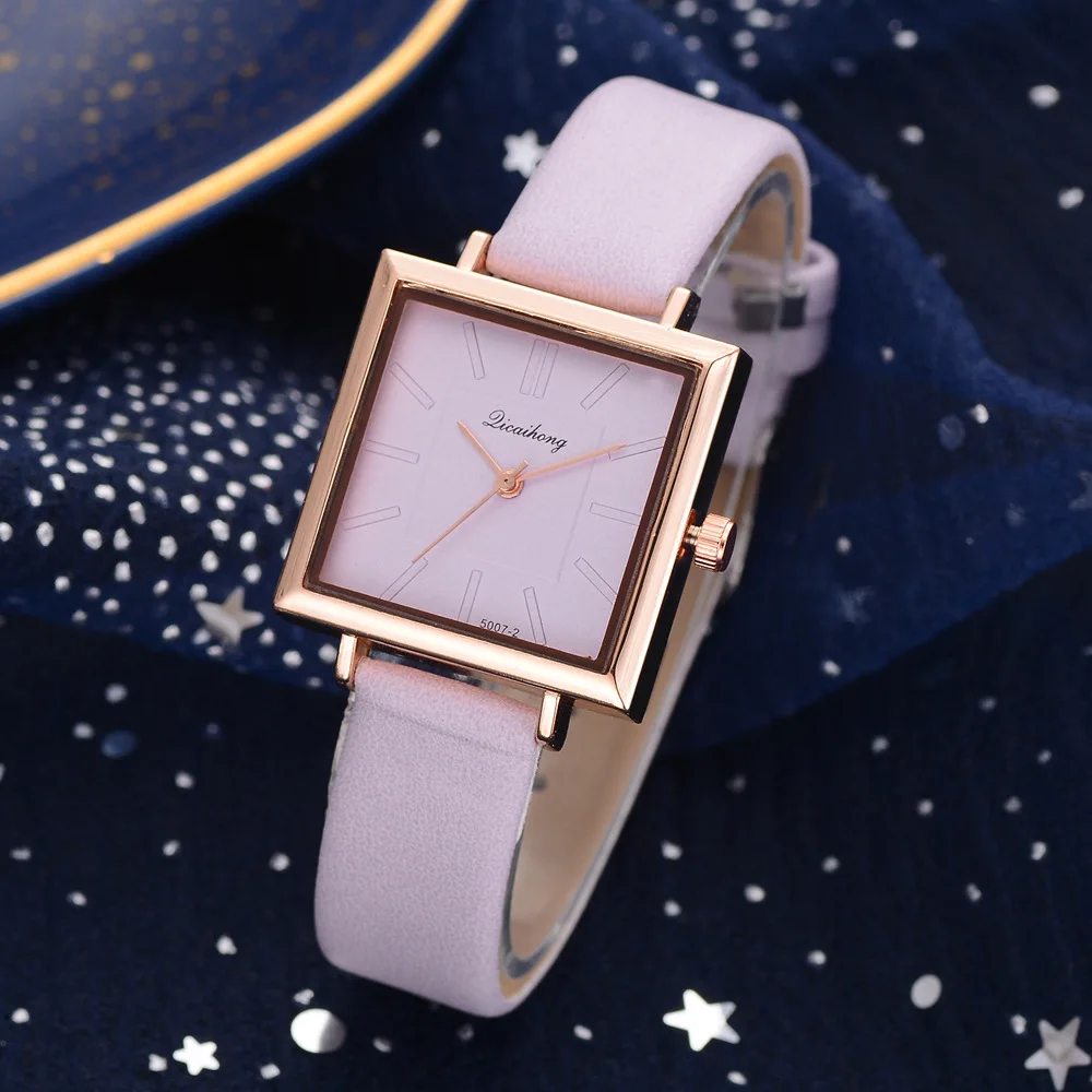 Top Brand Women's Watches Fashion Leather Square Wrist Watch Women Watches Ladies Watch Clock zegarek damski Relojes Mujer 2020 (31)