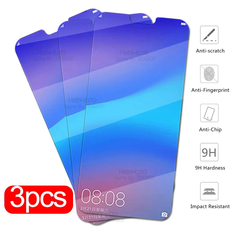 3pcs protective Glass For huawei p20 lite p40 p30 light p 40 30 20 pro p10 p9 p8 2017 screen protector tempered Film | Мобильные