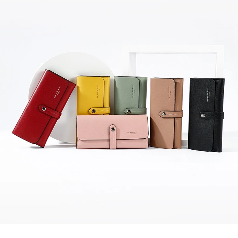 

2019 Solid Wallet Women Long Cute Wallet Leather Tassel Women Wallets Zipper Portefeuille Female Purse Clutch Cartera Mujer