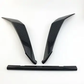 

3PCS Front Net Grilles Bumper Cover Guard Strips Trims Carbon Fibre Decoration For Nissan Sentra B18 2020 Car Accessories