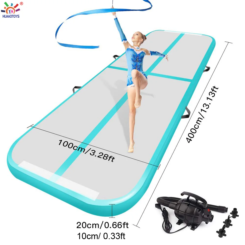 

4m Air Track mat inflatable gymnastics airtrack tumbling mat Yoga with free CE/UL electric Blower