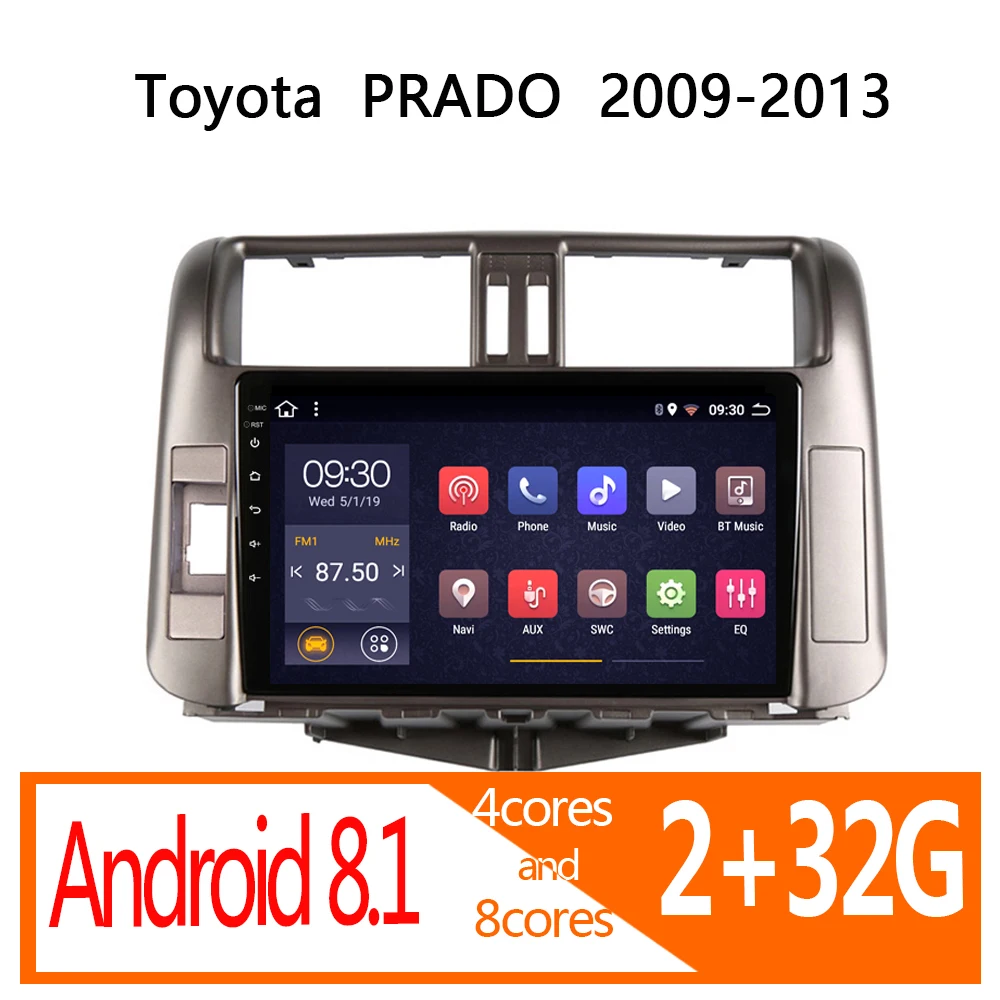 Автомобильный радиоприемник для Toyota PRADO 2 Гб ОЗУ Android 2009 2010 2011 2012 2013 автомобильный