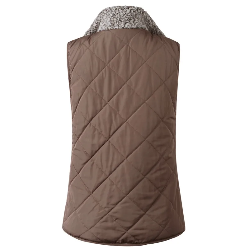 SZMALL новые зимние теплые женские куртки жилет осень без рукавов на молнии Женская куртка с карманами прямые стильные флисовые Топы пальто