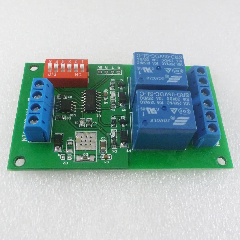 

DC 5V/12V/24V 2 Channel RS485 Relay Modbus RTU PLC Module