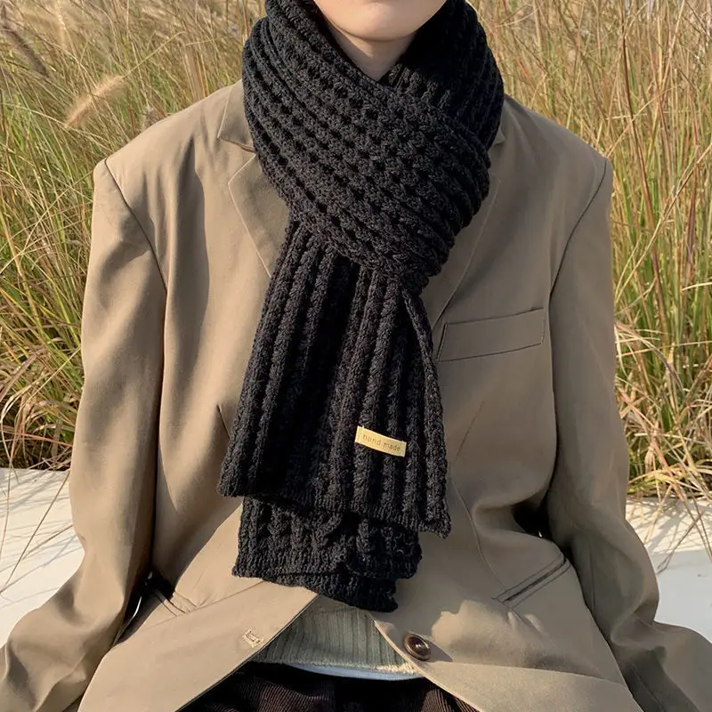 Korean Scarf Women Winter | Winter Scarf Men Knitted | Scarf
