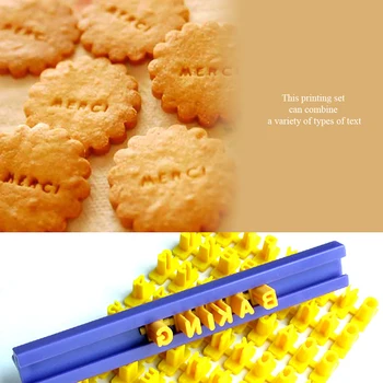 

A set of 72 letters and letters cookies biscuit stamp embossed cutter fudge DIY tools