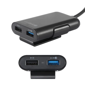 

Car Charger Adapter Cigarette Lighter Splitter 4 Ports USB Charging Compatible Front Back Seat Compatible for iPhone Samsung 07