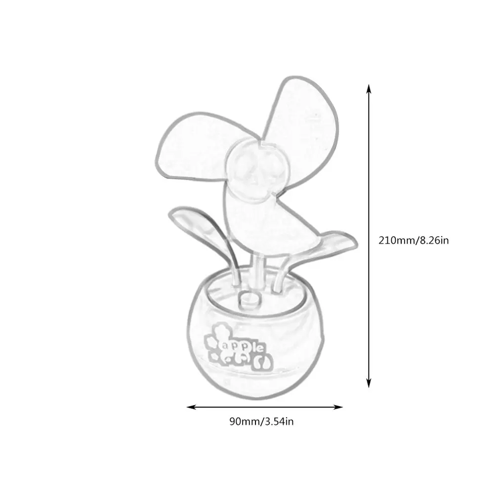 Подсолнух USB увлажнитель Мультфильм мини портативный кондиционер для домашнего офиса вентилятор