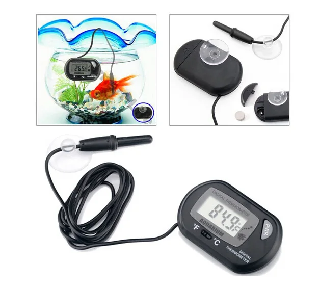LeChong-termómetro inteligente para tanque de peces, instrumento de medición de temperatura del acuario Digital LCD, equipo de Control de temperatura acuática