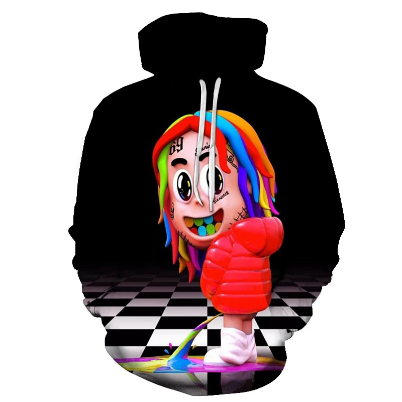 

6IX9INE GOOBA Rapper Internet New Song Cool Harajuku Hooded Sweatshirt Cool Fashion Printed Casual Adult Pullovers Hoodies Full