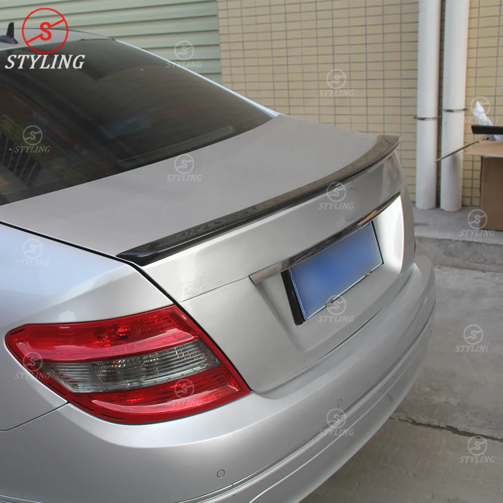 W204 купе карбоновый спойлер AMG Стиль для Mercedes C200 C250 C300 задний багажник спойлер крыло 2008 2009 2010 2011 2012 2013