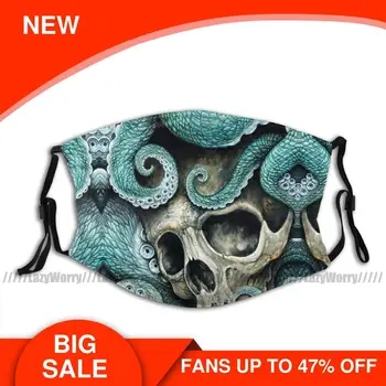 

Skull Mouth Face Mask Please Love Facial Mask Beautiful Polyester with Filters for Adult Mask