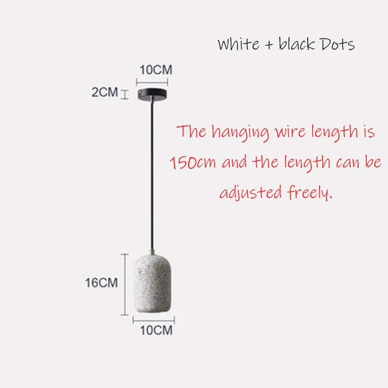 Скандинавский светодиодный подвесной светильник с цементной сеткой красного цвета, кофе, молока, чая, Магазин декоративного искусства, подвесной светильник для столовой, домашнего освещения - Цвет корпуса: Белый